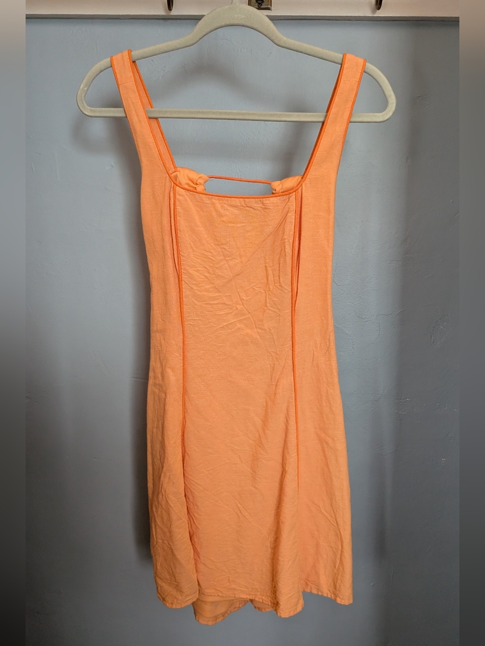 Japna Peach Bodycon Piped Mini Dress